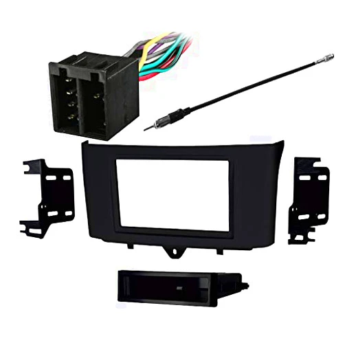 Carxtc Dash Kit, Wire Harness, and Antenna Adapter for Installing a New Car Radio. Fits Smartcar Fortwo 2011 2012 2013 2014 2015 Double Din or Single Din Stereo Replacement