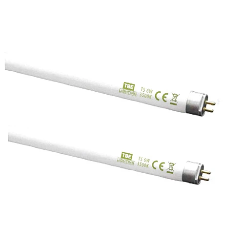 TBE LIGHTING 6w / 9 inch 3500K Soft White Tubes - F6T5/SW G5 2-Pin Base Fittings - T5 High Efficiency Lamps (2-Pack)