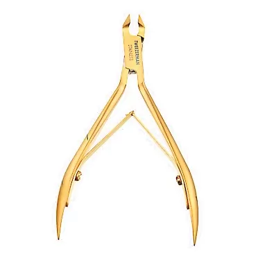 Tweezerman Studio Collection Ultra Precision Series Titanium Nitride Coated Cuticle Nipper, Gold