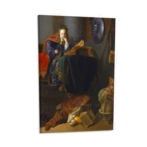 Generic Minerva (C. 1630) by Rembrandt Poster Print Photo Art Painting Canvas Poster Home Decorative Bedroom Modern Decor Posters Gifts 12x18inch(30x45cm), Frame-style