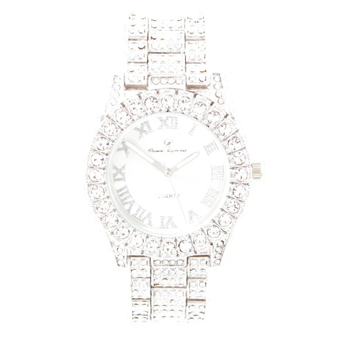 Charles Raymond Mens Big Rocks with Roman Numerals Fully Iced Out Colorful Dial Watch - ST10327 RN Single