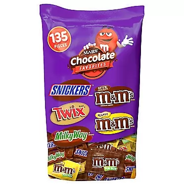 MARS Chocolate Favorites Halloween Candy Bars Variety Mix 69.2-Ounce 135-Piece Bag