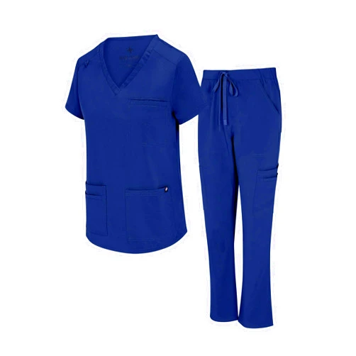Natural Uniforms Womens 11 Pocket Cool Stretch Cargo Scrub Set with Regular and Petite Sizes