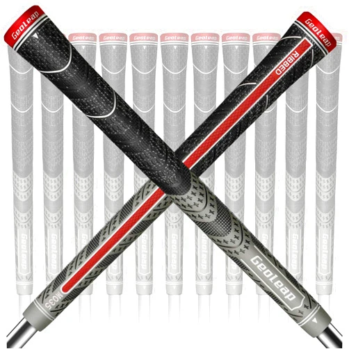 Geoleap ACE-R Golf Grips Set of 13- Back Rib Improved Control，Multi Compound Rubber and Cord Hybrid Golf Club Grips, Standard/Mdisize, 7 Colors Optional.