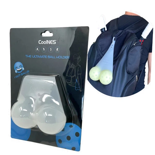 CoolNES Silicone Funny Ball Holder Pouch Sack - Golf - Pickleball - Tennis - Baseball - Gag Gift Innovative Souvenirs Club Storage