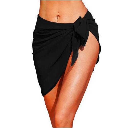 Ekouaer Women's Coverups Beach Short Sarong Sheer Chiffon Cover Up Bikini Wraps S-3XL
