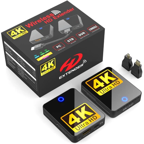BMOSTE Wireless HDMI Transmitter and Receiver, 4K 2160P 30HZ(Not for 2160i), 200FT MAX, Dual 5GHZ Wi-Fi, 1 TX to 3 RXS, 0.1s Latency, Streaming PC/PS4/Camera/Laptop to TV/Projector/Monitor