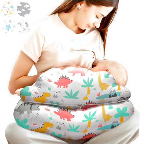PILLANI Nursing Pillow for Breastfeeding, Breast Feeding Must Haves, New Mommy Essentials, Brest Feeding Pillow for Mom & Baby, Removable Cotton Cover, Adjustable Waist Strap, Breastfeeding Pillows