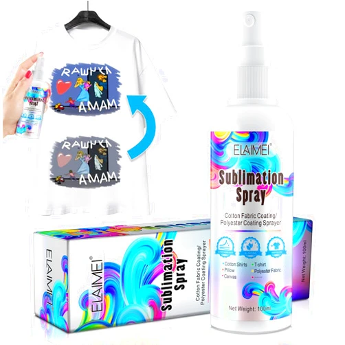By GNAPY (Contributor) Sublimation Spray for Cotton Shirts 100ML Bright Sublimation Spray for All Fabric Including Polyester Carton Tote Bag Pillows, Waterproof Quick Drying Brighter & More Vibrant Colors