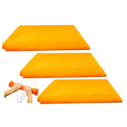 Floorcloth180gr Original Germany Shammy Floor Cloth 180 Grams,Super Absorbent,20'' x 27'',Made in West Germany,100% Rayon/Viscose,Orange. (3)