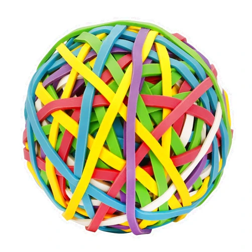 Eagle Rubber Band Ball, 170 Bands Per Ball, Assorted Colour