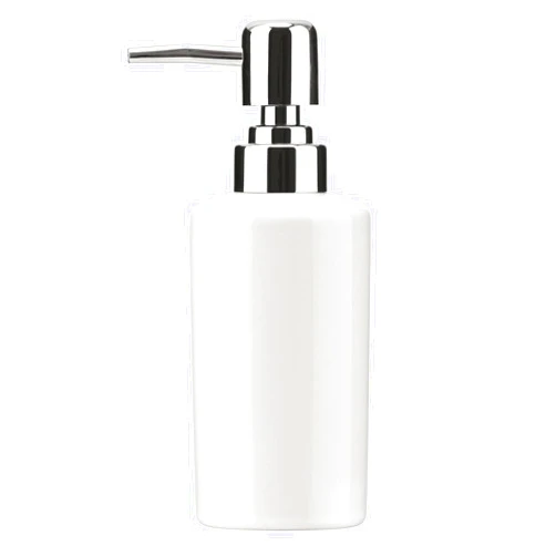 FE FUN ELEMENTS FE Soap Dispenser, 300ml/10oz Ceramic Liquid Soap Pump Dispenser, Refillable Dish Soap Dispenser for Kitchen Bathroom Washroom (White)