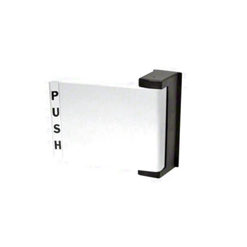 CRL Satin Aluminum Finish Universal Push-Pull Paddle Handle Push to Left