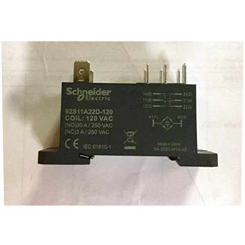 SCHNEIDER ELECTRIC/LEGACY RELAY 92S11A22D-120 Power Relay, Dpdt, 120VAC, 30A, Din Rail
