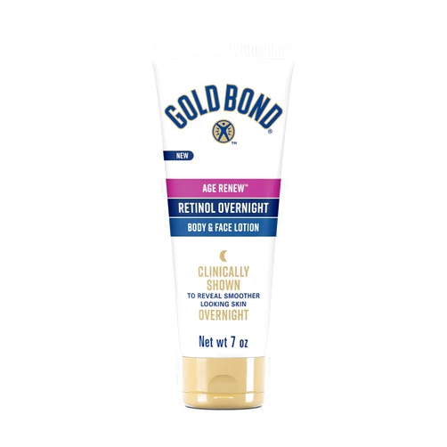 Gold Bond Age Renew Retinol Overnight Body & Face Lotion, With Retinol & Peptide Complex, for Dry Skin, 7 oz.