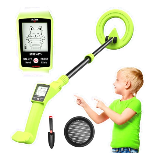 DR.ÖTEK Metal Detector for Kids, Lightweight Gold Detector with LCD Display, 27.5-39.7 '' Adjustable Kids Metal Detector with 6.6 Inch Waterproof Coil, Great Beach Metal Detector for Kids Aged 3-12