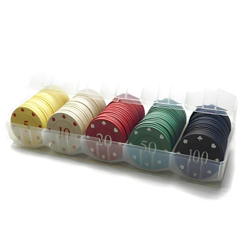 MICREEN 100 Pcs Colorful Poker Chips, Denomination Chips Set with Storage Box, Plastic Counters Disks and Learning Math Counting Chips for Card Blackjack Games Homes Parties Texas Hold Poker