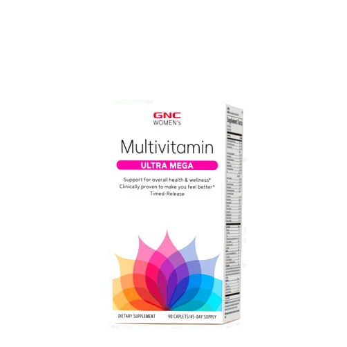 GNC Women's Ultra Mega Multivitamin | Supports Overall Health and Wellness in Women | Clinically Proven to Make You Feel Better | Timed-Release | 90 Count