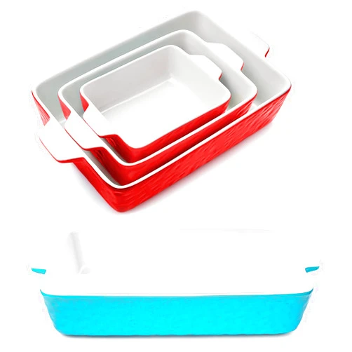 Krokori Baking Dishes, Casserole Dishes for Oven Lasagna Pan Deep Baking Pan - 1PCS of 9x13 and 3 PCS Baking Dishes