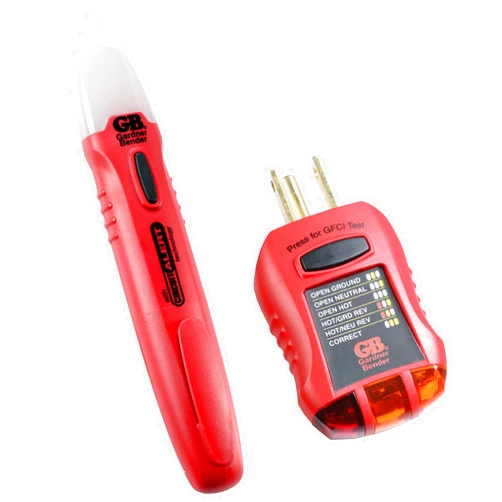 Gardner Bender GTK-2 Safety Kit, GVD-3504 Non-Contact Voltage Tester and GFI-3501 GFI Tester, 2-Piece