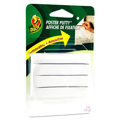 Duck Brand Reusable and Removable Poster Putty for Mounting, 2 oz, White (1436912)