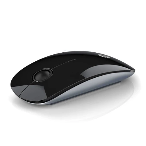 RAPIQUE Bluetooth Wireless Mouse - (BT5.1+USB) Slim Dual Mode Computer Mice with Quiet Click, Low Power, and 1600 DPI, Portable Mouse for MacBook, Laptop, iPad Pro/Air, Surface Pro (Black)