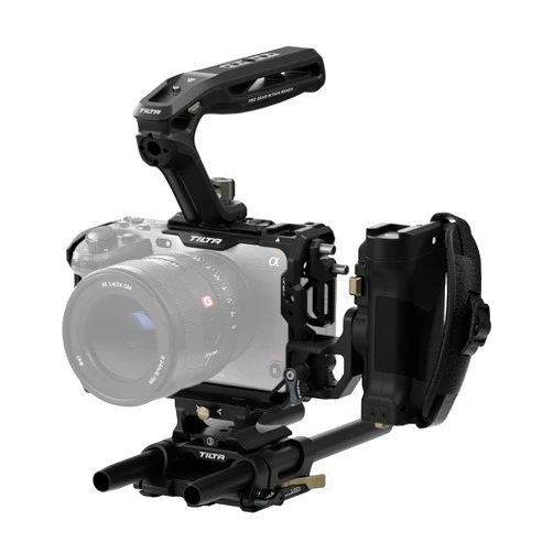 Tilta Camera Cage Pro Kit Compatible with Sony FX3/FX30 V2 | Includes Cage, Top Handle, Advanced Side Handle, Baseplate, and More | NATO Rail, Cold Shoe, 1/4