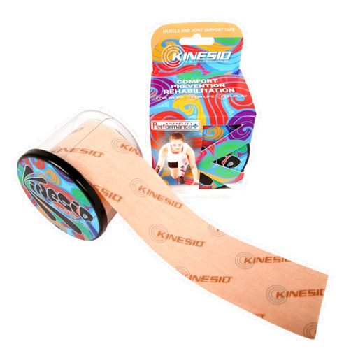 Kinesio Tex Performance + - Therapeutic Knee and Shoulder Medical Tape - Beige w/Logo - 2in x 16.4 ft Roll