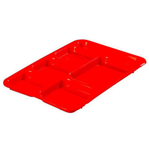 Carlisle FoodService Products P614R05 Right-Hand 6-Compartment Polypropylene Tray, 10