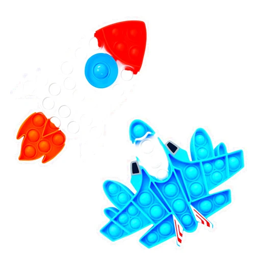RadBizz Push Pop Bubble Fidget Sensory Toy - for Autism, Stress, Anxiety - Kids and Adults (2 Pack)