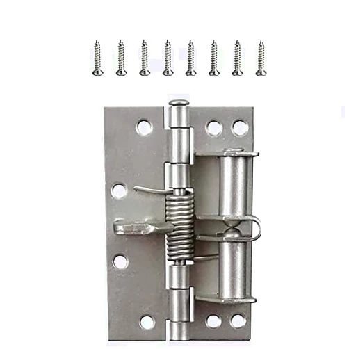 IGSY Multifunctional Spring Positioning Hinge Door Closer, Automatic Door Closer, Automatic Self-Closing Door Hinges for Garage, Front Door, Back Door (B,1PCS)