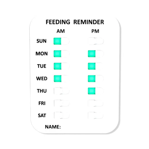 XIHIRCD Dog Feeding Reminder, Magnet Dog Feed Sign AM/PM Daily Indication Chart Did You Feed The Dog Tracker Pet Feeding Reminder for Dog, Prevent Overfeeding or Obesity