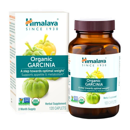 Himalaya Organic Garcinia Cambogia Herbal Supplement, Appetite Control, Lipid Metabolism, Weight Support, USDA Organic, Non-GMO, Vegan, 600 mg, 120 Plant-Based Caplets