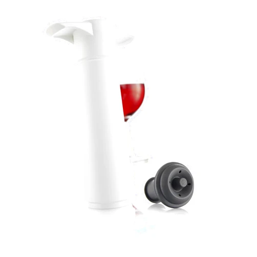 Kitchen Correct Wine Saver Blister44; White - 1 Pump & 1 Stopper