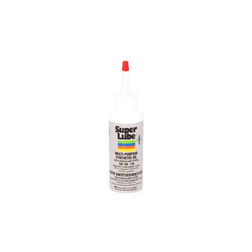 Super Lube 4 Set Super Lube 51004 Synthetic Oil with PTFE, High Viscosity, 4 oz Bottle,Translucent White
