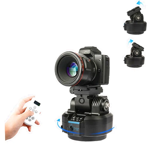 ZTIANFOTO YT-1500 Auto Motorized Rotating Panoramic Head with Remote Control Support 2kg（70.5 Ounce） Camera Phone Pan Tilt Video Tripod Head Stabilizer