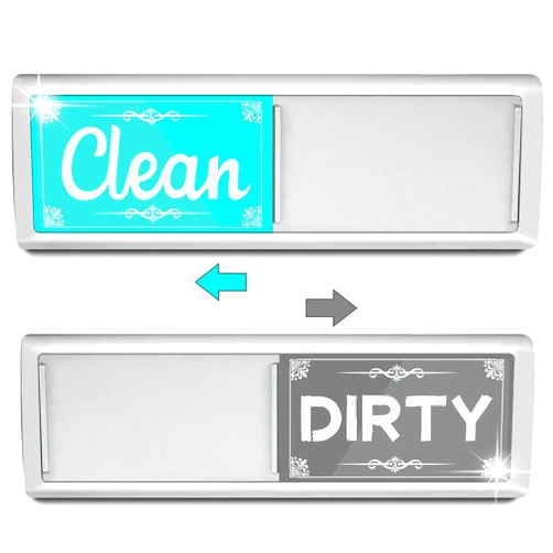 Psler Magnetic Clean/Dirty Dishwasher Sign for Kitchen Organization and Storage