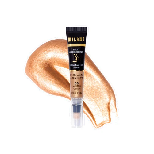 Milani Conceal + Perfect Liquid Highlighter for Added Glow, Face Lift Collection - Molten