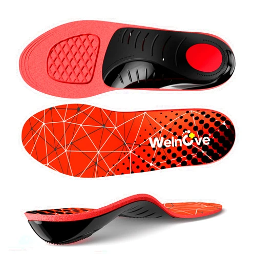 Welnove Arch Support Insoles for Plantar Fasciitis - Welnove Ultra Light High Arch Support Inserts - Orthotic Shoe Insole for Heel Pain, Flat Feet,Heel Spurs - Work Boot Insoles for Standing All Day (M)