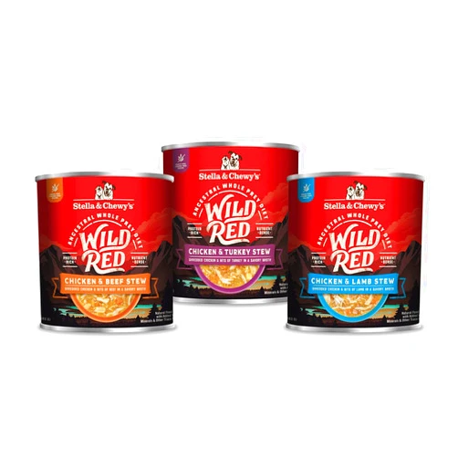 Stella & Chewy's Wild Red Wet Dog Food Variety Pack Stews High Protein Recipes, 10 Ounce (Pack of 3)