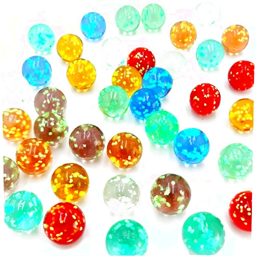 DSHMIXIA Glass Marbles for Kids Ages 4-8 Glow in The Dark Marbles 40 Pieces Playing Marbles Games Set Colorful Toys Decoration(16mm 0.63