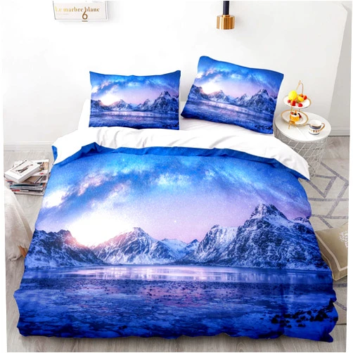 FENGFENG Boys Girls 3D Landscape Bedding Set for Girls Teens Kids Boys Adults Room Decor,Kids Comforter Set All Season 1 Duvet Cover with 2 Pillowcases