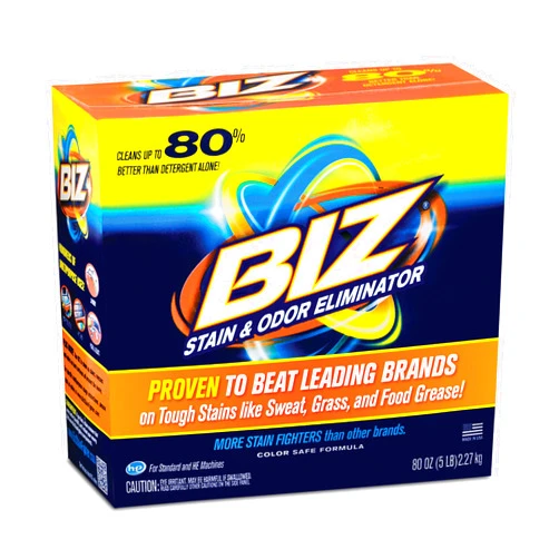 Biz Laundry Detergent Powder Booster, Stain & Odor Removal - 80 Ounces