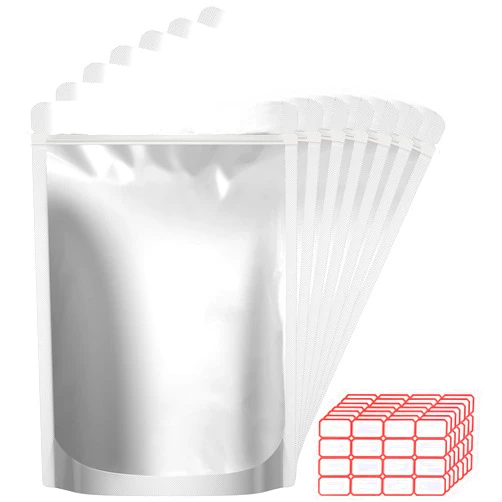 Teencci 100pcs Mylar Bags 1 QUART - Thick 9.4 Mil - 7
