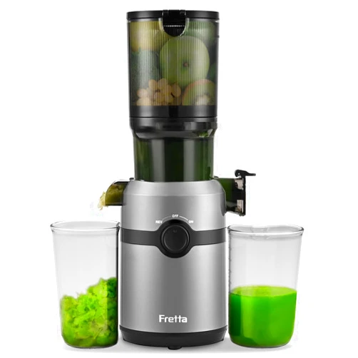 Fretta Cold Press Juicer Machines,Fretta Slow Masticating Juicer Machines with 4.25