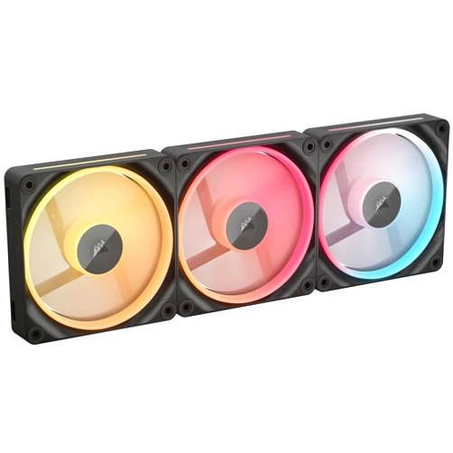 CORSAIR iCUE Link LX120-R RGB 120mm PWM Reverse Fans – Triple Fan Kit – Low-Noise, CORSAIR Magnetic Dome Bearing, Dual Light Loops, CORSAIR QuikTurn Screws, Zero RPM Mode – Black