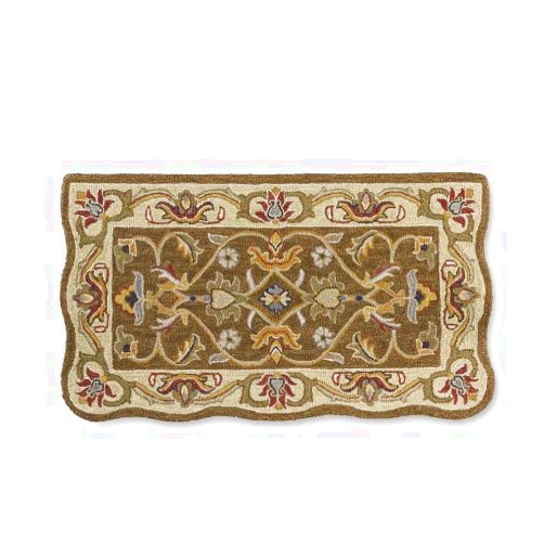 AZSPORT Waist Trimmer Plow and Hearth Hand-Tufted Fire Resistant Scalloped Wool McLean Hearth Rug | Rectangle | Durable | High-Traffic | ¾ Pile | 25