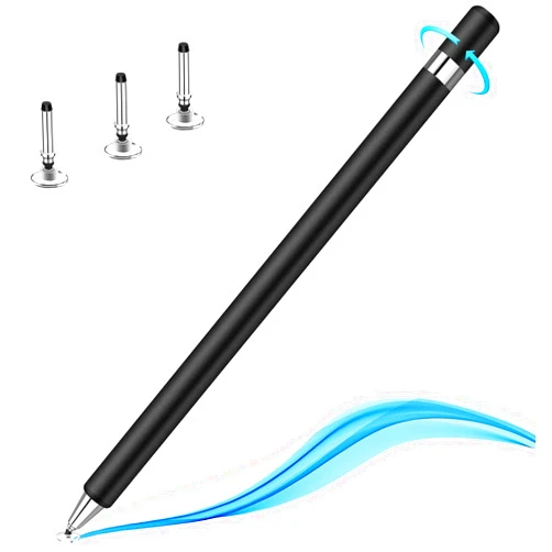 Granarbol Stylus for Touch Screens,Granarbol Rotatable Touch Screen Pen Disc Universal Stylus for iPad iPhone Tablets Samsung Kindle All Touch Devices with 3 Replacement Tips