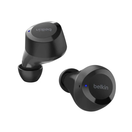 Belkin SOUNDFORM Bolt, True Wireless Earbuds, Wireless Charging, IPX5 Sweat and Water Resistant, USB-C, Up to 28 Hours of Battery Life, iPhone, Galaxy, Pixel and More - Black