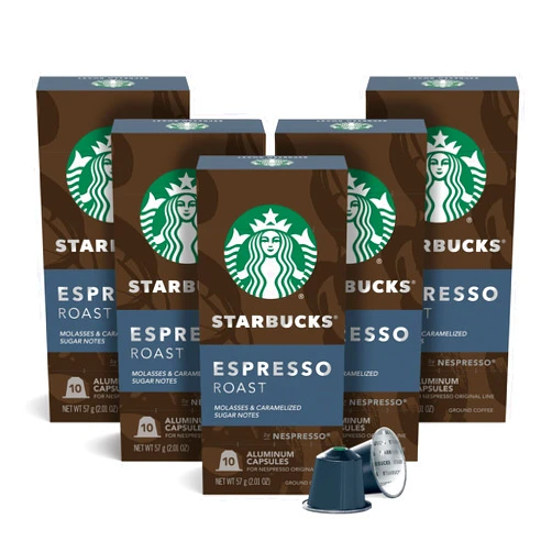 Starbucks by Nespresso Original Line Dark Roast Espresso, 50-count Espresso Pods